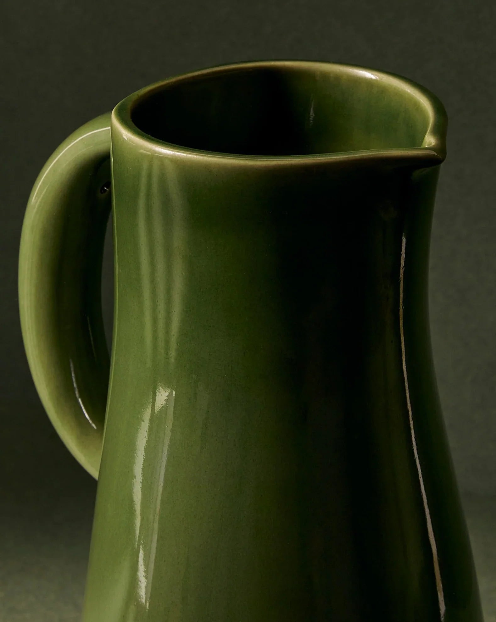 Green Stoneware Jug - 50 Oz