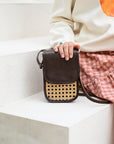 Jessica Cane and Leather Clutch Crossbody