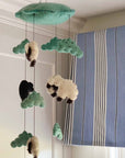 Blue Counting Sheep Felt Mobile