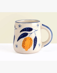 Lemon Stoneware Coffee Mugs - Set of 4