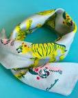 Nodding Tigers Cotton Silk Bandana