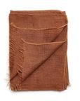 Coco Brown Hand Woven Linen Scarf