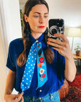 Snow Monkey & Persimmons Silk Twilly Scarf