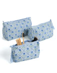 Mona Blockprint Makeup Bag in Blue