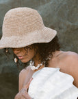 Crocheted Natural Bucket Hat