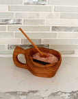 Reclaimed Olive Wood Salt Pot - Kahero Farm - Kenya