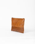 Woven Leather Large Pouch
