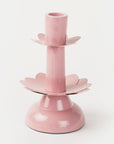 Lotus Bloom Tapered Aluminum Candleholder