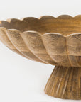 Fluted Pedestal Bowl - Natural
