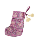 Mini Block-Printed Cotton Holiday Stocking
