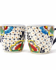 Encantada Rounded Dots and Flowers Mug - Set of Two