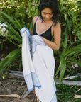 Ivory Blue Tribeca Turkish Towel