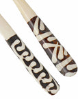 Long Batik Bone Appetizer Spoons, Set of 2