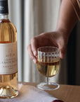Stemware chalice with bordeaux inside