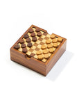 Checkers and Tic Tac Toe Wooden Game Set
