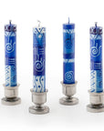 Shabbat Hamsa Painted Candles - Set of 4