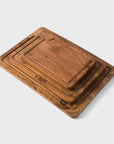 Natural Acacia Wood Cutting Boards - Set of 3