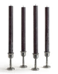 Luma Afrika Frosted Taper Candles – Black, Set of 4