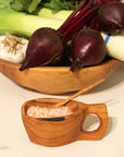 Reclaimed Olive Wood Salt Pot - Kahero Farm - Kenya