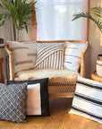 Black & White Squares Sadza Pillow Cover