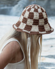 Crocheted Checkered Bucket Hat