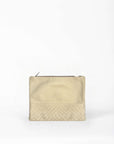 Woven Leather Large Pouch