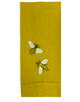 Buzzing Bees Embroidered Linen Tea Towel