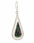 Teardrop Abalone and Mother of Pearl Drop Earrings