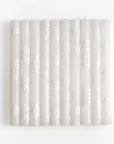 White on White Hand-Painted Candles