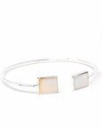 Cuff Bracelet, Mother of Pearl Square