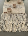 White Thread Table Runner