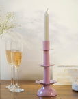 Lotus Bloom Tapered Aluminum Candleholder
