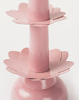 Lotus Bloom Tapered Pink Candleholders
