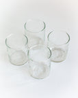 Recycled Hammered Glasses - Set of 4