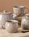 Mountain Peaks Ceramic Cream and Sugar Set
