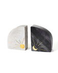 Indukala Sun and Moon Marble Bookends