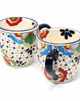 Encantada Rounded Dots and Flowers Mug - Set of Two