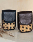 Jessica Cane and Leather Clutch Crossbody