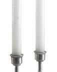 Luma Afrika Frosted Taper Candles – White, Set of 4