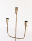Brass candelabra on a white background