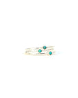 A sterling silver stacking ring set in turquoise
