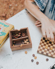 Checkers and Tic Tac Toe Wooden Game Set