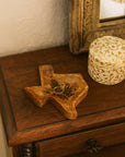 Texas State Bluebonnet Trinket Dish - Mango Wood