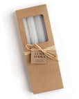 Luma Afrika Frosted Taper Candles – White, Set of 4