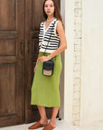 Jessica Cane and Leather Clutch Crossbody