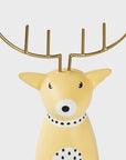 Golden Antler Reindeer Figurine