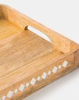 Artisan's Grace Carved Wooden Large Tray