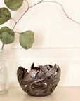 Metal Drum Bird Votive Bowl