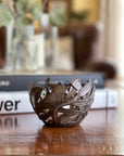 Metal Drum Bird Votive Bowl