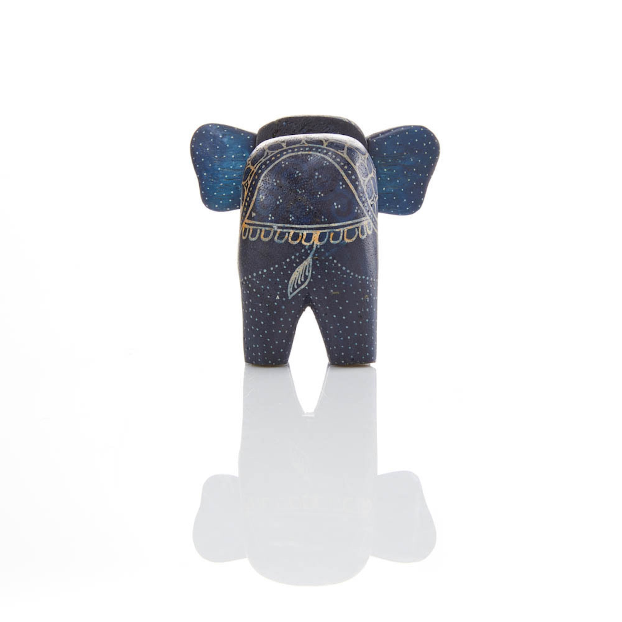 Batik Wood Elephant Eyeglass Holder